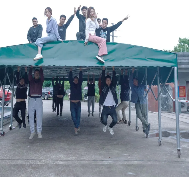 Large Scale Retractable Sliding Canopy Outdoor Activity Factory Canopy Portable Shade Canopy