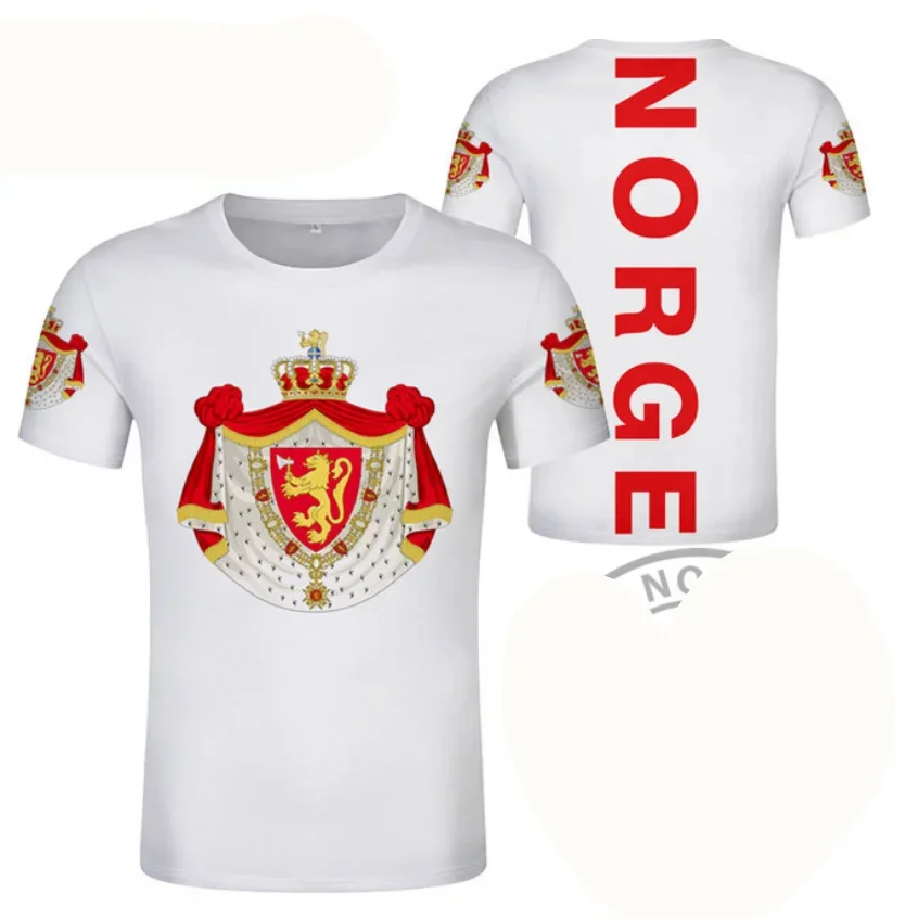 NORWAY T Shirt Diy Free Custom Made Name Number Nor t-shirt Nation Flag Norge Norwegian Kingdom Country Print Photo Text Clothes