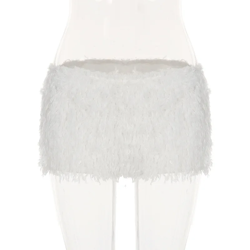 Frühling neue Damenbekleidung einfarbig Slim Fit Street Fashion niedrige Taille Plüsch Shorts für Frauen