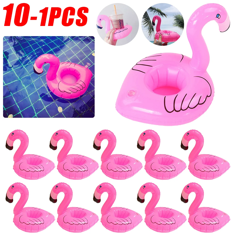 1-10PCS Pool Party Pool Floaties Bar Coasters Swimming Pool Float Inflatable Drink Holders Inflatable Cup Coasters Drink Floats