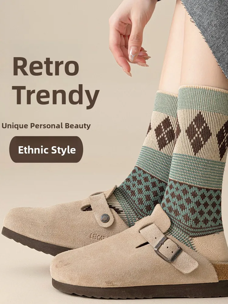 calcetines-de-mujer-hasta-la-pantorrilla-uesos-calidos-estilo-Etnico-retro-transpirables-de-aodon-absorbentes-del-s