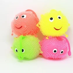 1 Light-emitting Sound Ball Flashing Bouncing Ball Hedgehog Ball (color: Random)