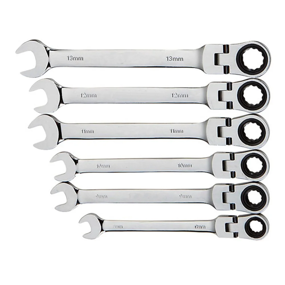 Combination Ratchet Wrench With Flexible Head, Dual-purpose Ratchet Tool, Ratchet Combination Set. Car Hand Tool 6MM-17MM Wrench