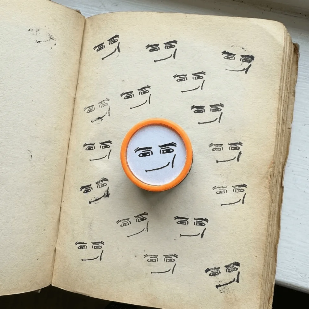 Reusable Funny Expressions Seal Simple Design Quick-drying Cartoon Seal Creative combination Pressing-style Stamps