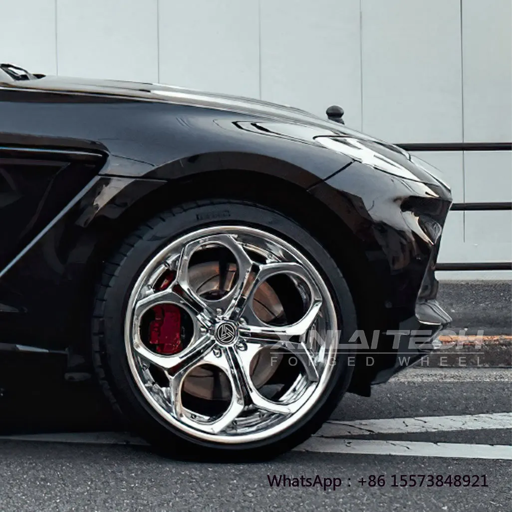

2-Piece Deep Dish Concave Silver Polished Wheel Alloy Forged Wheels 5x114.3 5x120 5x112 Custom Forging Racing Car Wheel