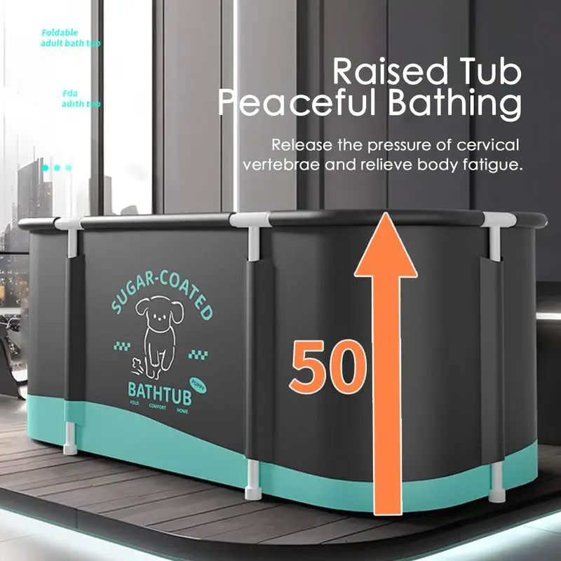 Portable Bathtub for Shower Stall Soaking Bathing Tub Thicken Multiple Layer Bathtub Fold Up Bathtub Family SPA Soaking Tub