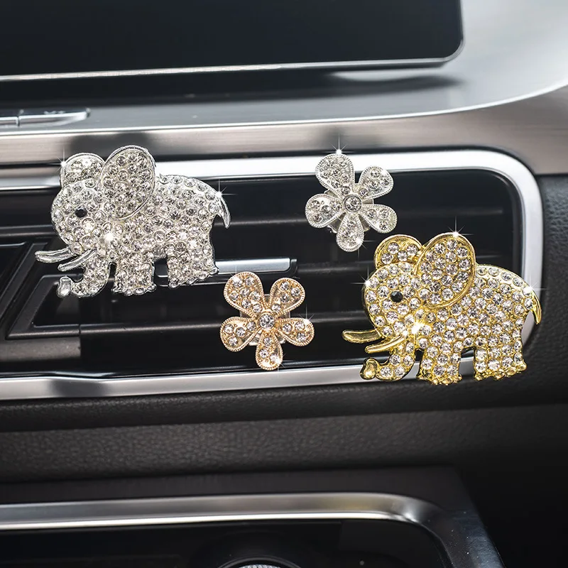 Автомобильный-кондиционер-bling-elephant-зажим-для-духов-автомобильный-освежитель-воздуха-с-алмазным-слоном-украшение-интерьера-автомобиля