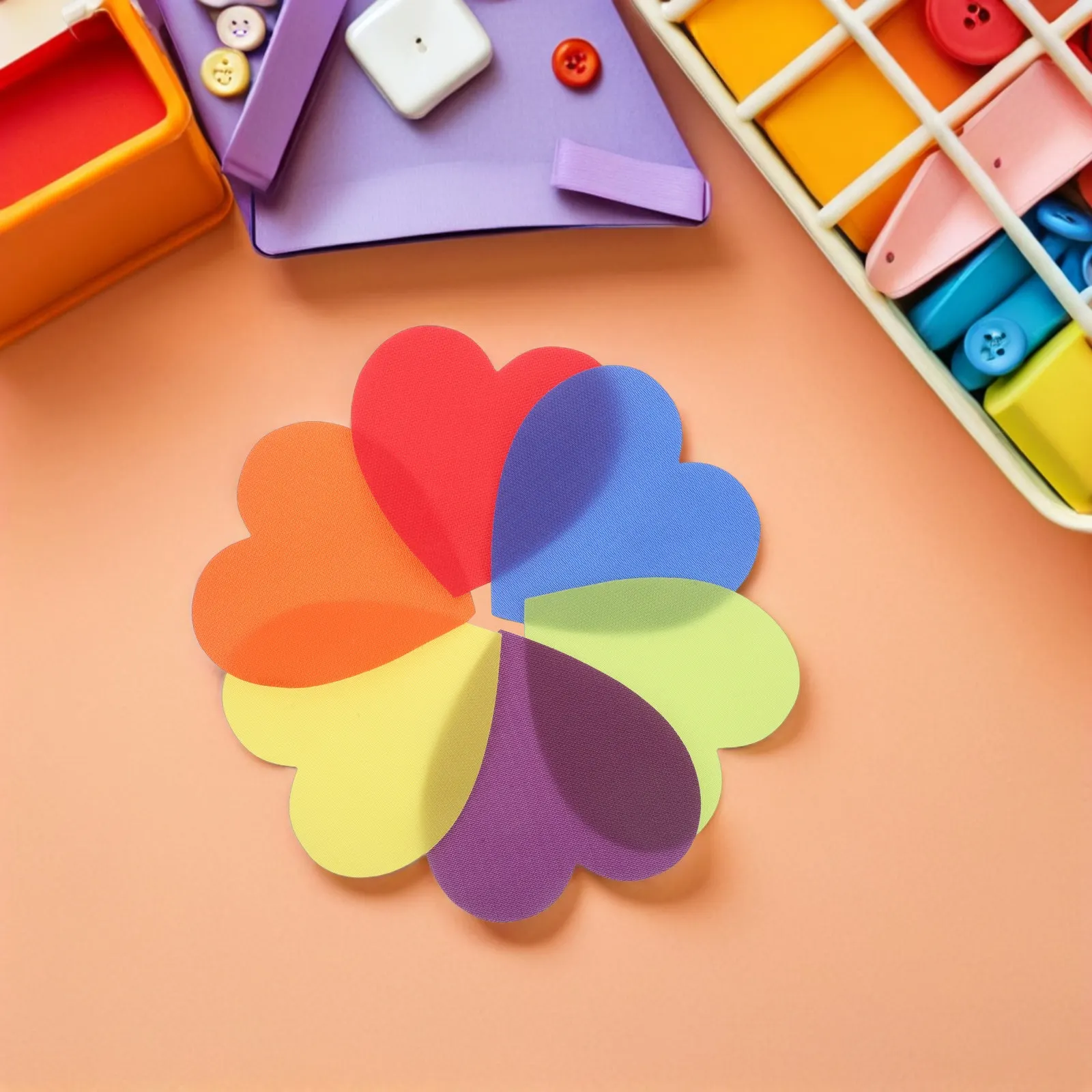 

30Pcs Carpet Spot Markers Kids Heart Classroom Floor Dots 125Mm Colorful Positioning Educational Preschool Activity Seating