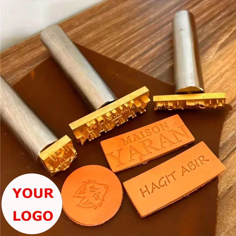 

M8 Personalized LOGO Leather Punch Stamp Branding Iron Stamps Custom Heating Brass Embosser Seals DIYWood Cake Hamburger Baking
