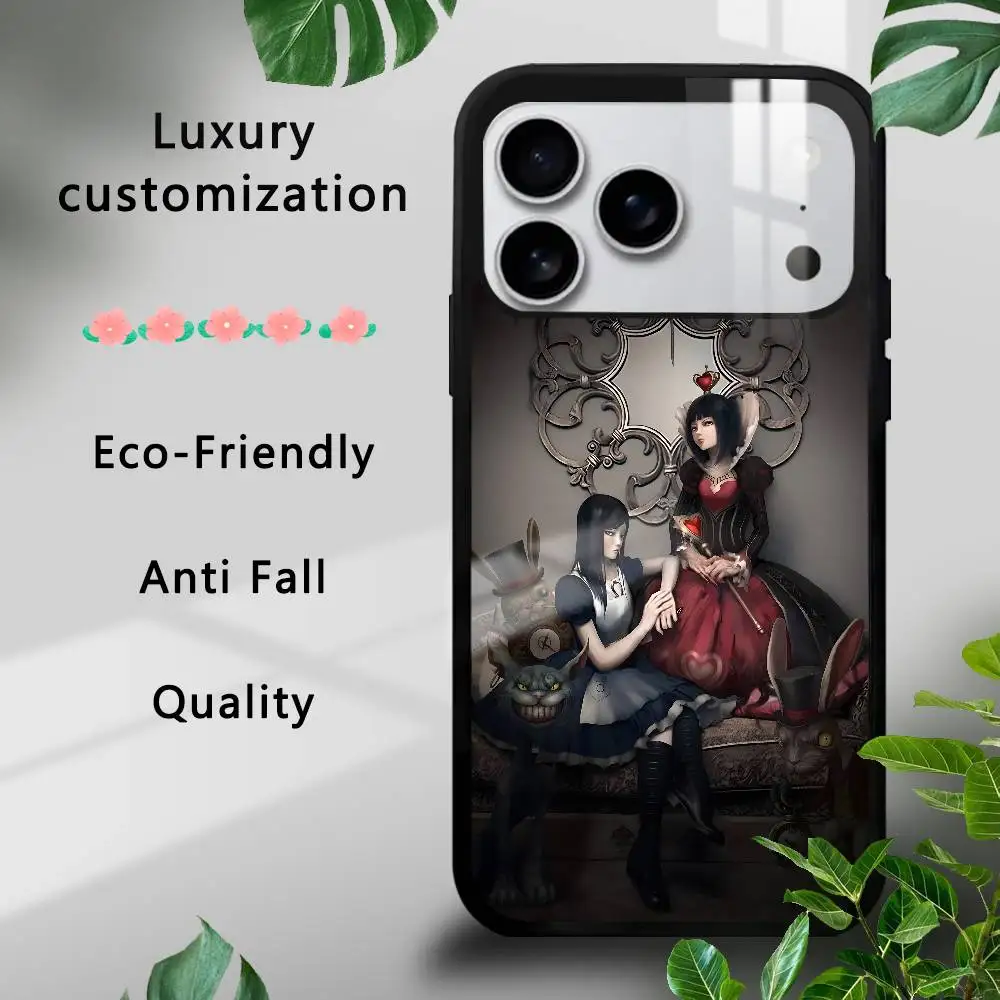 

Game A-Alice Madness Returns Phone Case For IPhone 17 16 15 14 13 12 11 Pro Xs Max Mini Plus Celulares Hard Funda