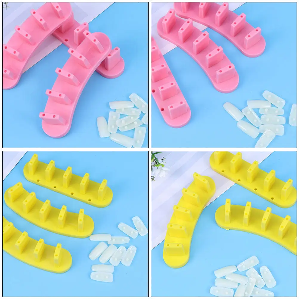 

9Pcs Nail Art Display Shelf Sturdy Manicure Practice Rack for Fake Nails Display and Training Nail Art Supply Stand Holder