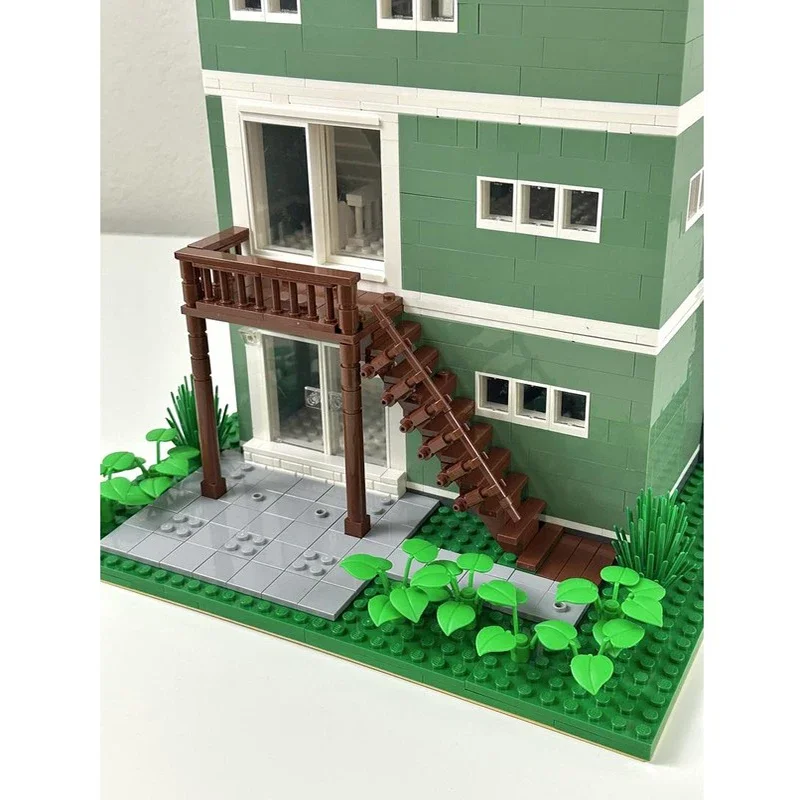 Moc اللبنات الخضراء جنوب المدينة التكنولوجيا وحدات الطوب نموذج هدايا عيد الميلاد اللعب DIY مجموعات الجمعية
