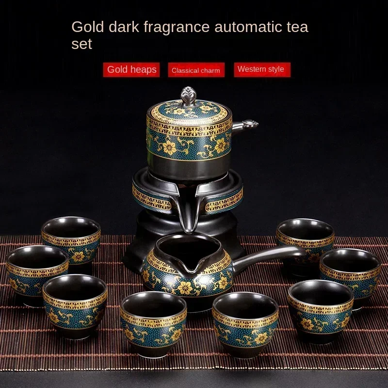 

# Purple Sand Lazy Man Tea Set Home Simple Modern Automatic Making Retro Creative Stone Grinding Kung Fu Cup Pot