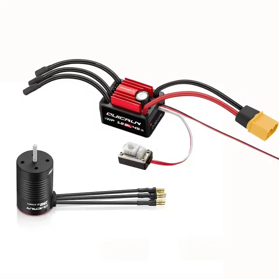 HobbyWing QuicRun WP 12BL45 G2 45A ESC & G2 Brushless Sensored Motors – 2840SL 4700KV, 2850SL 3400KV/4700KV for 1/12 & 1/14 RC