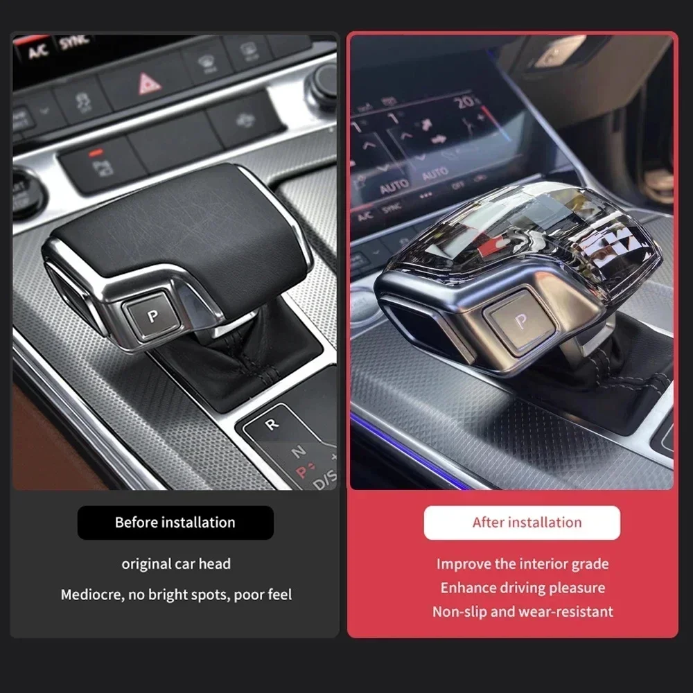 أودي كريستال والعتاد التحول مقبض رئيس رافعة A6 C8 A6L RS7 A7 Q8 S8 SQ8 Q7 RS6 A8L A4 A4L Q5L RS4 RS5 A5 S4 S5 SQ5 Q8 SQ #4