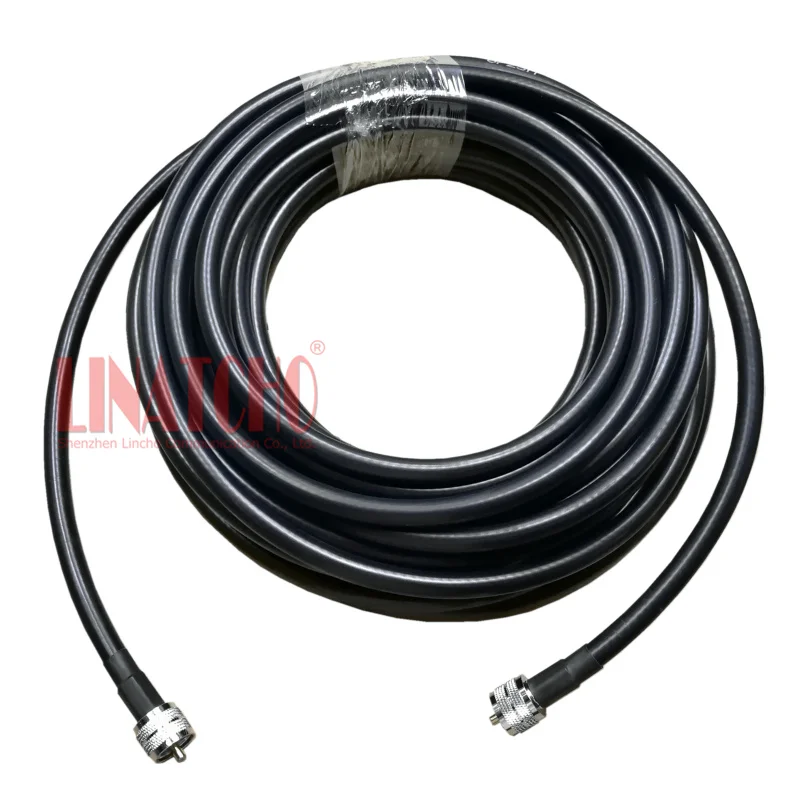 15 Meters RG213 UHF PL259 to PL259 Male Two Way Radio Repeater Base Station Antenna Coaxial Cable