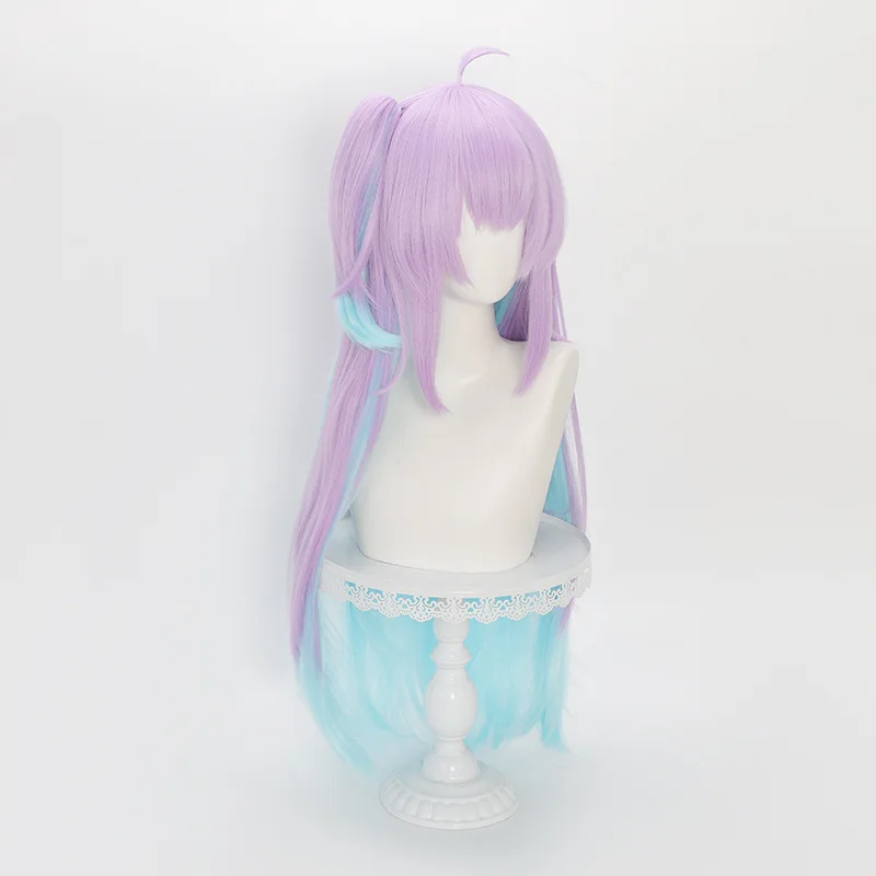 Deusa da Vitória: Nikke Ray Rei Peruca Cosplay 85cm Azul a Violeta Cabelo Gradiente