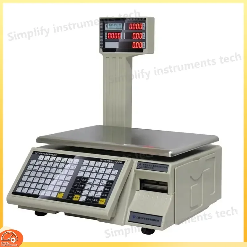 Label Printing Scale Electronic Digital Commercial Scale with Multi Language Support English Russian Arabic Spanish