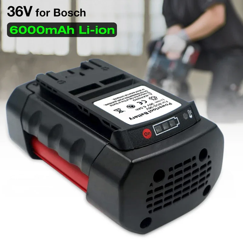 36V 6000mAh Li-ion Power Tool Rechargeable Li-ion Battery for Bosch BAT810 BAT840 BAT836 2607336173 2607336107 D-70771 GSR36V-Li