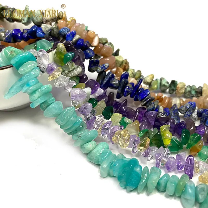 Natural Stone 5-8mm Amethyst Green Agate Apatite Aquamarine Crystal Irregular Jade Beads for Jewelry Make Diy Bracelet Necklace