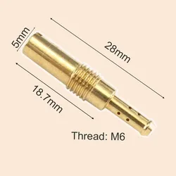오토바이 기화기 파일럿 제트 슬로우 제트, 길이 28mm, 원형 헤드 5mm, Keihin 기화기 카브레타 사이즈 28-60