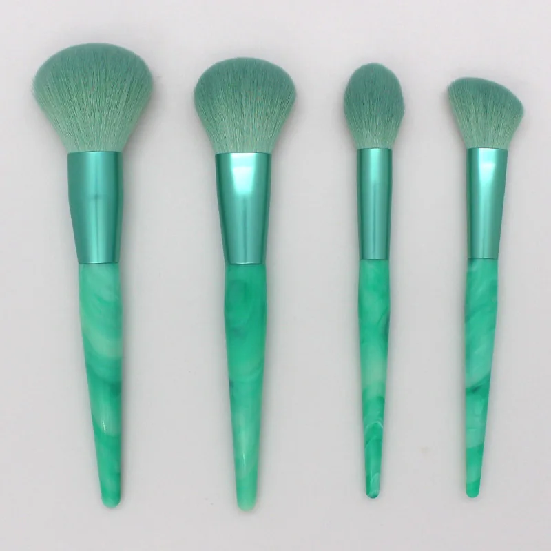 SAIANTTH Imitation goat wool 7pcs makeup brushes set high texture marble pattern sculpting  powder contour brush beauty tools