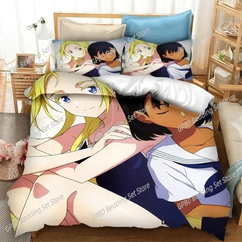 Anime Summer Time Rendering Bedding Set Boys Girls Twin Queen Size Duvet Cover Pillowcase Bed Adult Fashion Home Textileextile