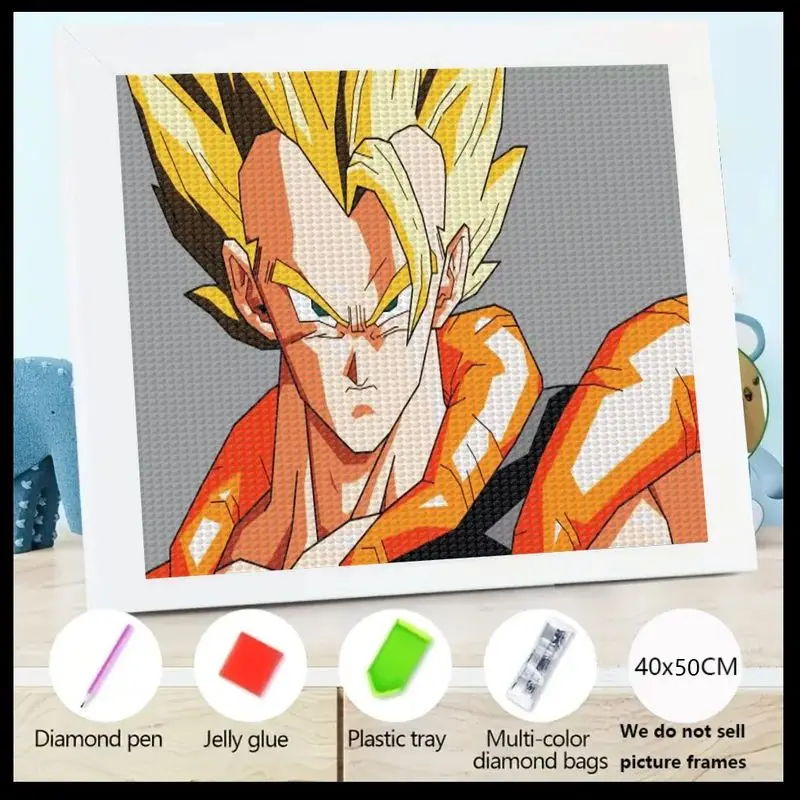

1 шт. Super Saiyan Goku Dragon Ball Z аниме 5D комплект алмазной живописи, DIY полная дрель кристалл горный хрусталь вышивка драгоценными камнями, La