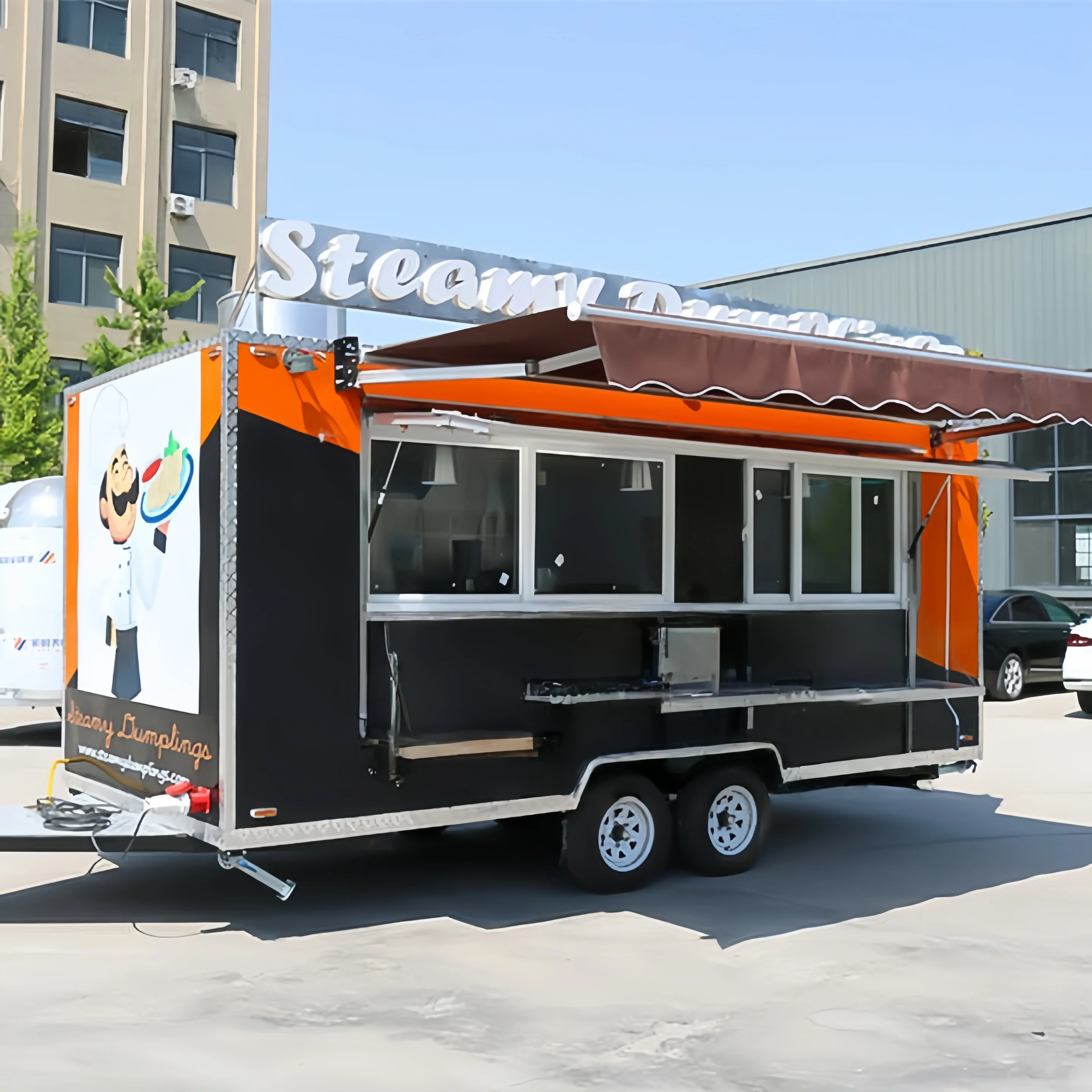 

Customzied Food Truck Trailer for Sale Hot Dog Coffee Snack Cart Multifunctional Outdoor Food Truck