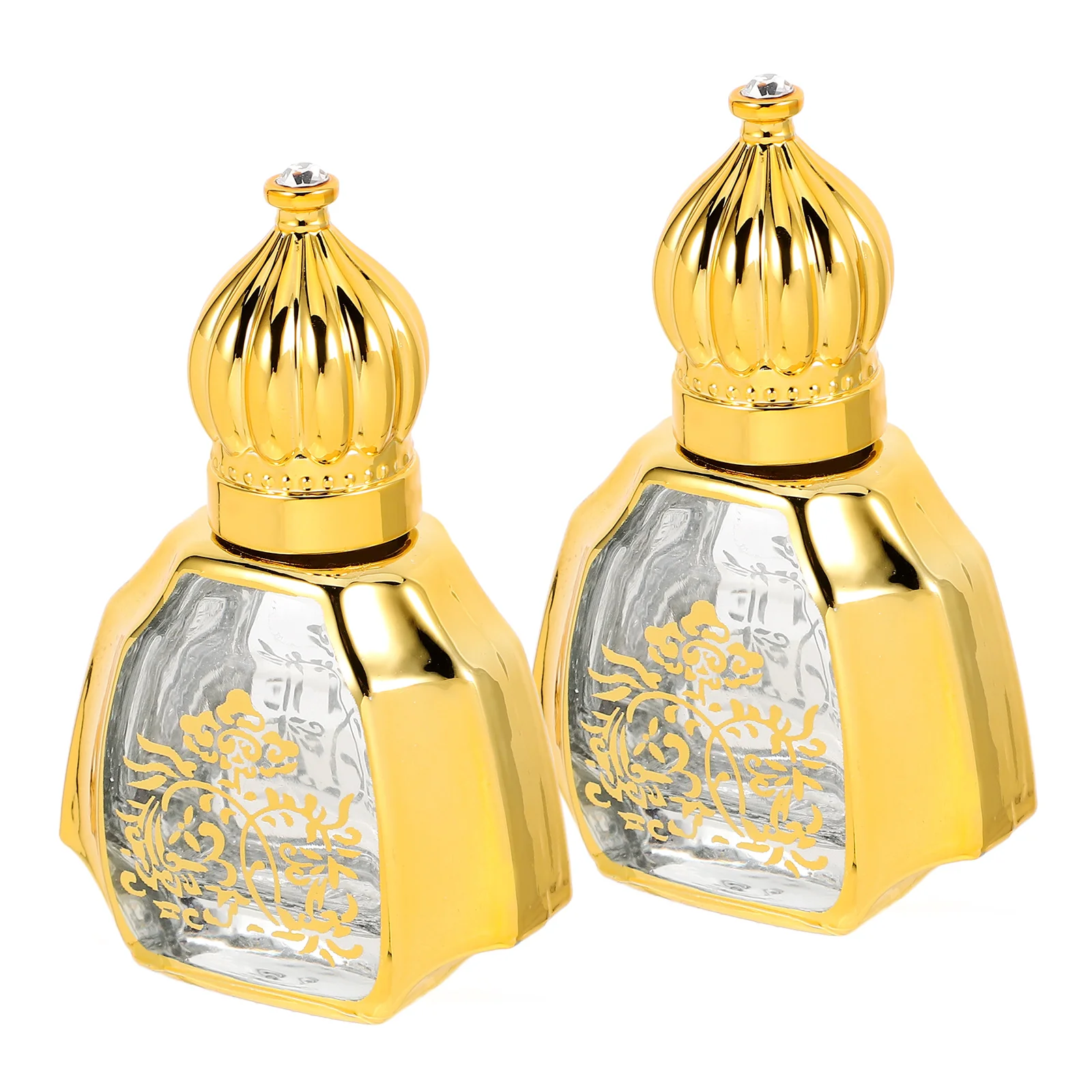 

2pcs Essential Oil Bottling Glass Roller Bottles Empty Oils Travel Perfume Toiletries Massage Portable Elegant Small Size