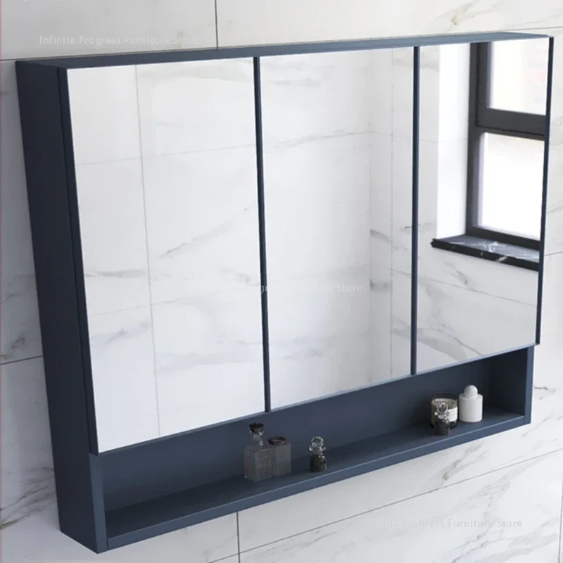 

Bathroom Mirror Cabinet Wall-mounted Storage Cabinet Space Aluminum Bathroom Dressing Locker Bathroom Mirror Home Furniture