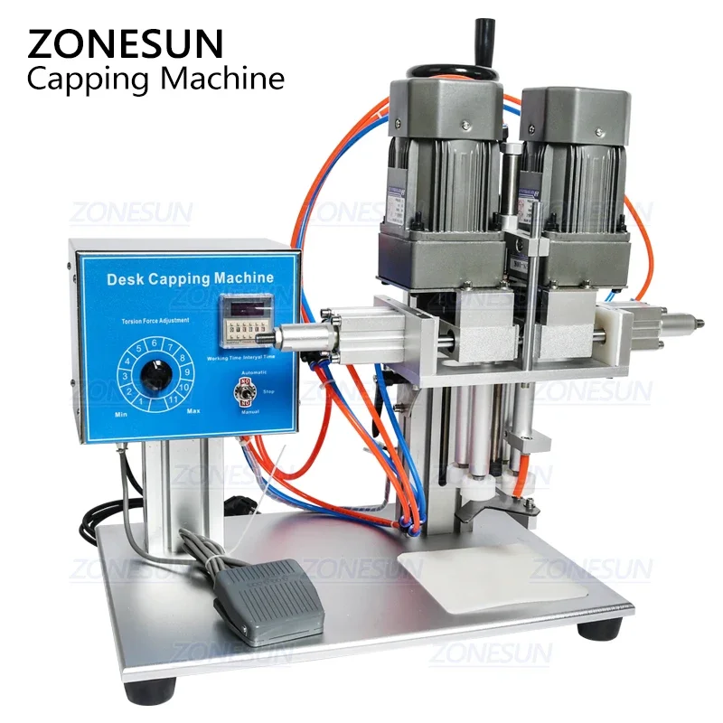 ZONESUN Bottle Capping Machine Srew Top Unicorn Juice Liquid Spray Cap Twist Glass Dropper Tabletop ZS-XG6100