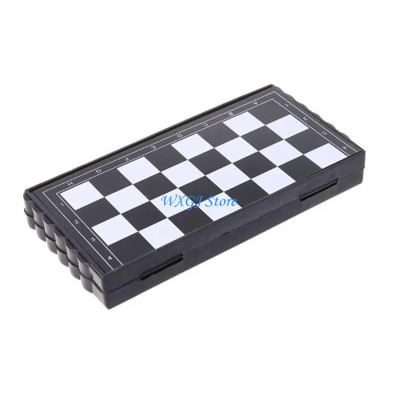37JE Miniature Foldable Chess Puzzle Board Game Interior Pocket Chess Toy