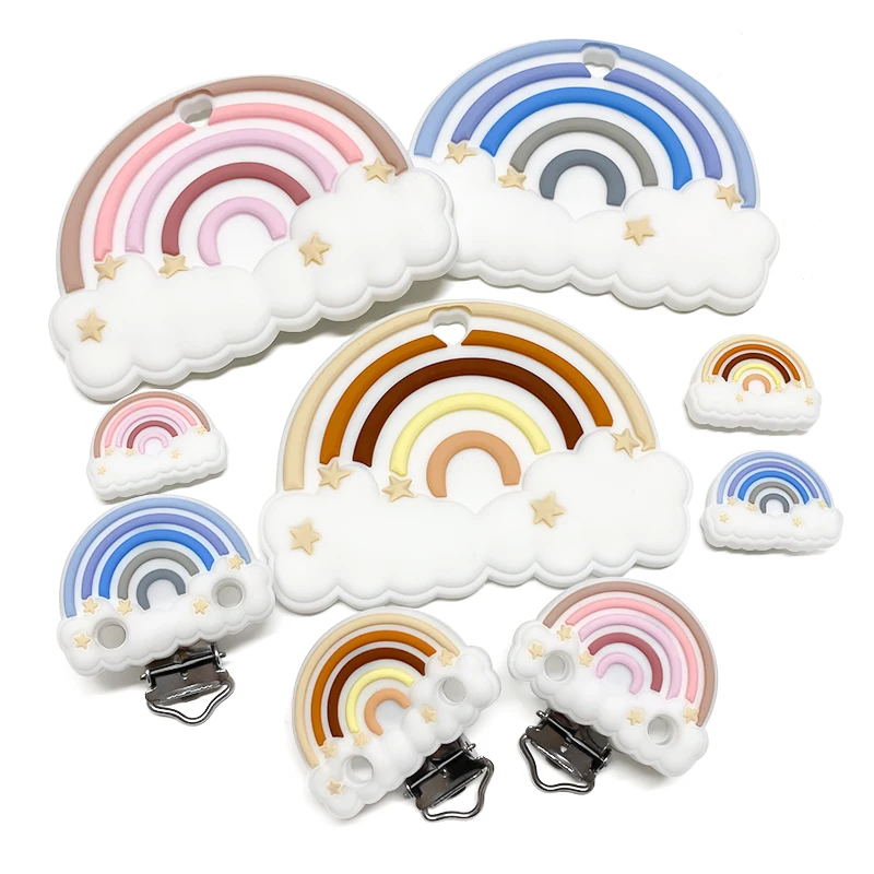 

1/3/10 шт. новые силиконовые радужные бусины-прорезыватели пищевые жевательные зубы бусины DIY цепочка для сосков ювелирные аксессуары