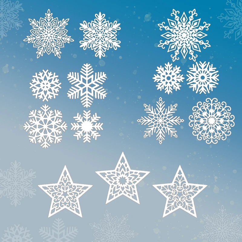 Snowflake Winter Christmas Metal Cutting Dies For DIY Scrapbook Cutting Die Paper Cards Embossed Decorative Craft Die Cut New