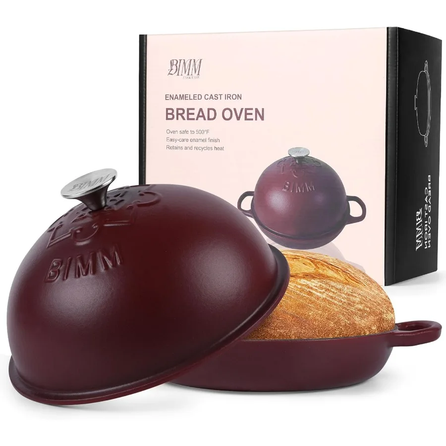 

Cast Iron Dutch oven Pot with Lid for Sourdough Bread Baking Versatile Bread Oven with NonStick Enamel Coating Matte Finishing