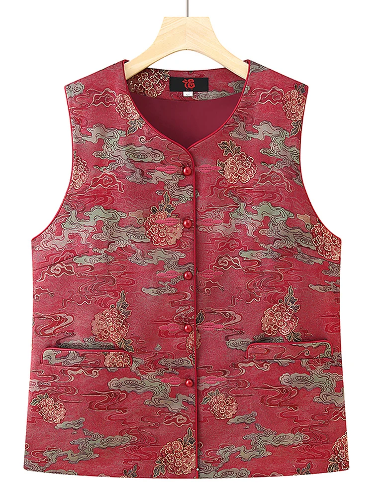 

andma's Autumn Faion Vest Middle-Aged And ly Outerwear New Sle Old Lady Clothes Mom's Spring Autumn Svel Top