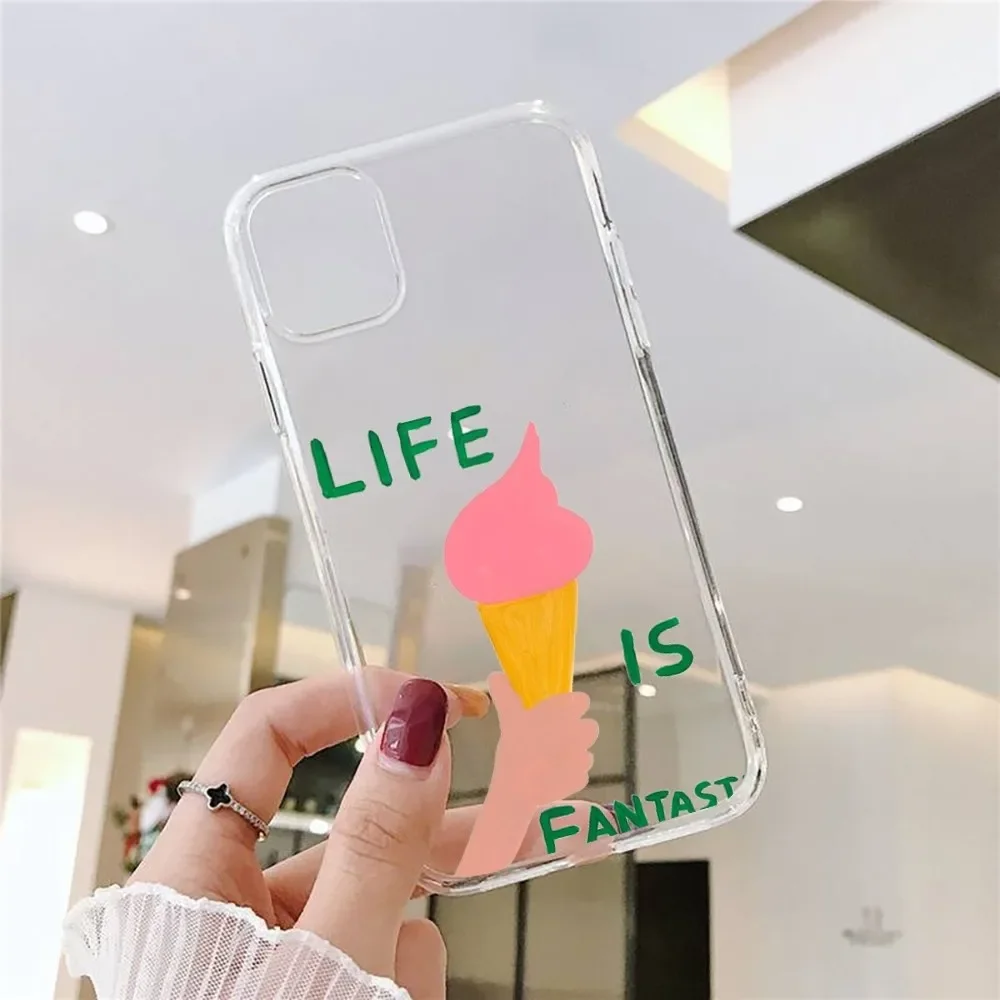 David Shrigley Visual Arts Phone Case For Iphone 15 11 13 14 Pro Max 7 8 Plus X Xr Xs Max Se2020 12mini Transparent Cover