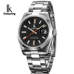 IKcolouring New Men's Mechanical Watches Stainless Steel Waterproof Automatic Watch Relogio Masculino