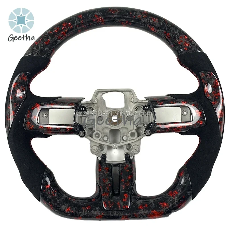 

Forged Carbon Fiber Steering Wheel for Ford Mustang 2015 2016 2017 2018 2019 2020 2021 2022 Shelby Decoration Automotive Parts