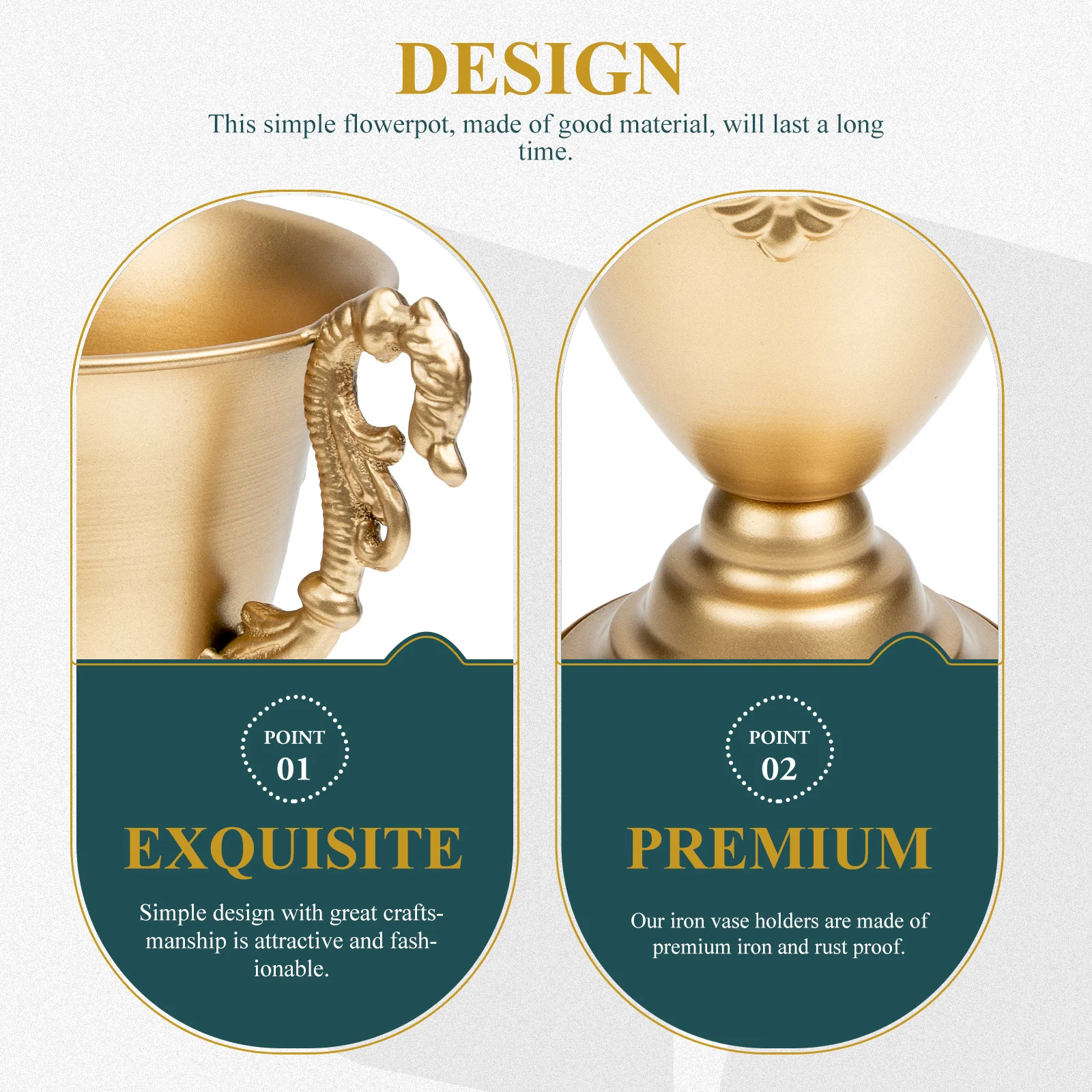 

Premium Iron Flower Holder Rust Proof Decorative Vase for Living Room Cafe Hotel Party Centerpiece Dried Flower Arrangement Ware