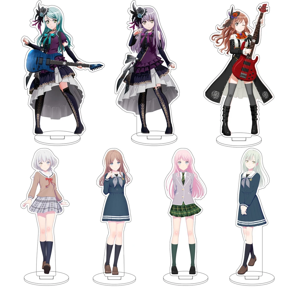 Figura de acrílico de 16CM del anime BanG Dream, Toyama Kasumi, Hanazono Tae, Ushigome Rimi, Soyo Nagasaki, con base, adornos, regalos de Navidad