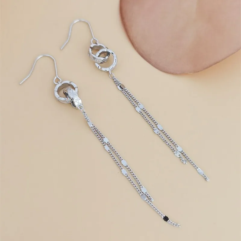 

Стильная индивидуальная Женская цепочка из стерлингового серебра s925 с белым кольцом для похудения