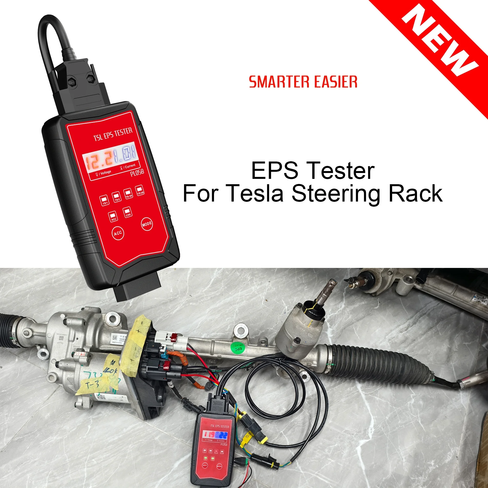 PL058 EPS Tester Power Steering Detector on Bench Electrical Tester Steering Wheel Motor detector for Tesla Ford Focus Kuga 12V