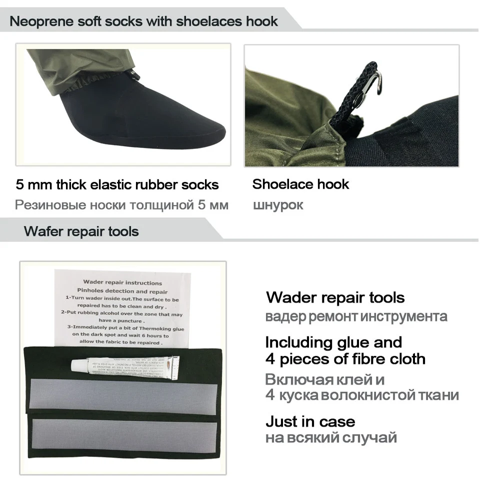 Original Jeerkool Fly Fishing Waders Waist Pants Waterproof Breathable Chest Hunting Wading Pants Rafting Jerseys For Shoe