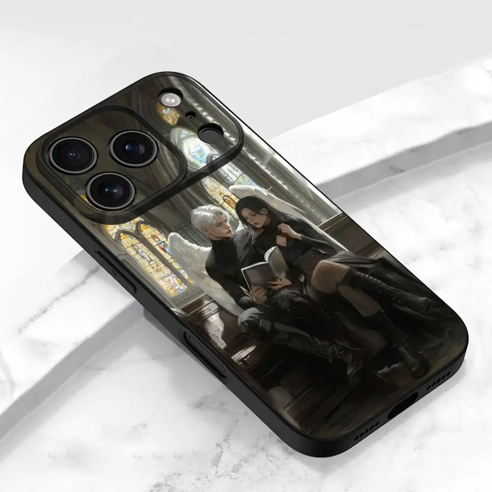 Casing Ponsel Raphael R-Romance C-Club Cain Lane Untuk iPhone 17,16,15,14,13,12,11,Pro,Max,Plus,E,Air,Mini Pelindung Hitam