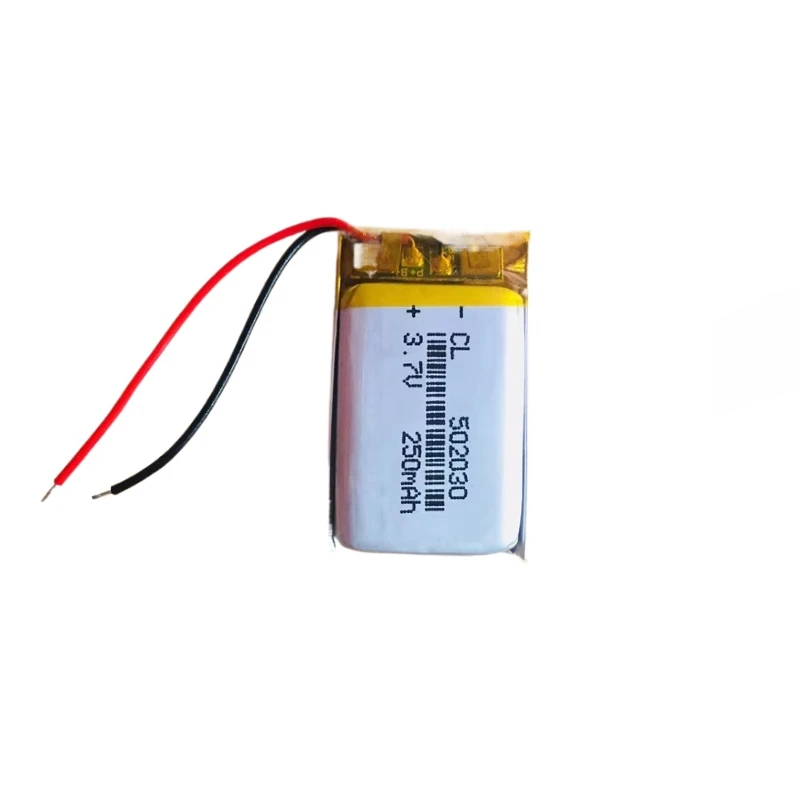 Batteria di ricambio 3.7V 250mAh Lipo Polimero Batterie ricaricabili agli ioni di litio 502030 per auricolare Bluetooth CarCar Toys Etc Registratore