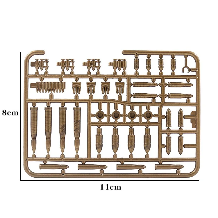 MOC – boîte à armes militaire WW2, Mini figurines d'action de soldat, accessoires, pièces, blocs de construction, jouets en briques
