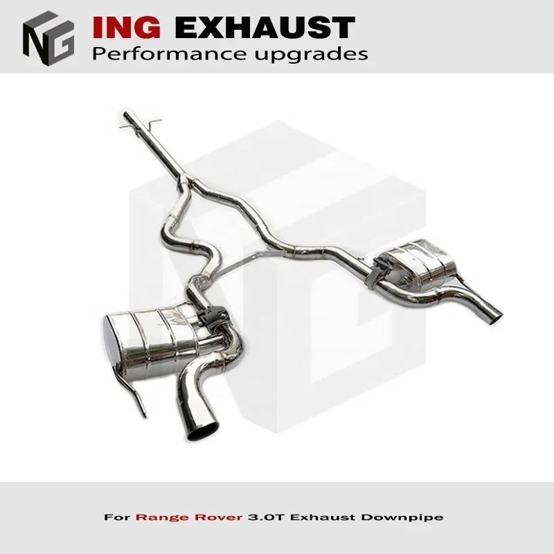 ING Car Exhaust Pipe Stainless Steel Material Catback Exhaust Muffler with Valve for 2013-up Range Rover Sport 3.0T 5.0T L405