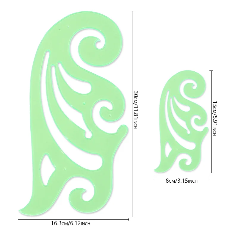 French double-sided Ink Groove curve ruler set 7 rulers Technical drawing templates curve cloud ruler